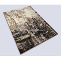 Microfiber tufted carpet with abstract design
